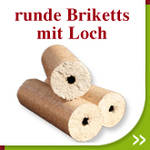 runde Briketts mit Loch